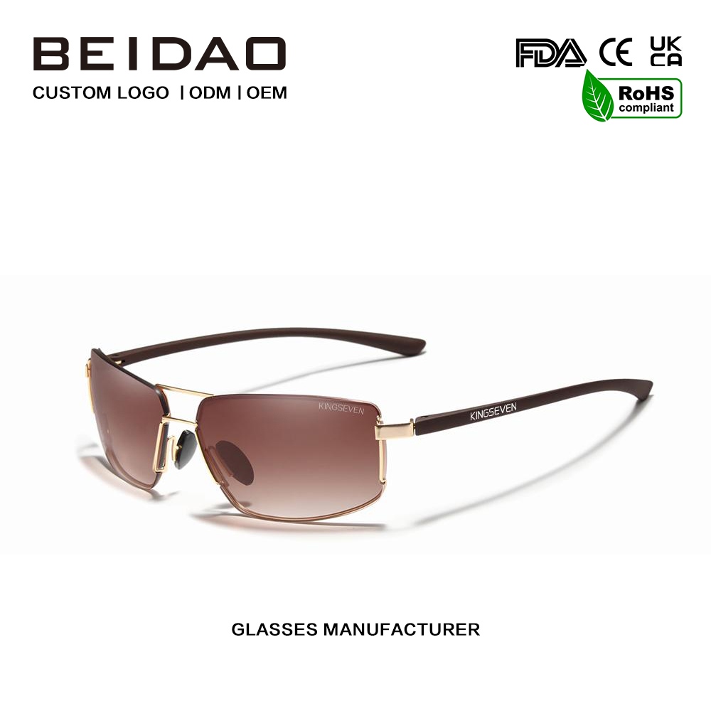 ইউনিসেক্স ভিনটেজ স্কয়ার অ্যালুমিনিয়াম পোলারাইজড সানগ্লাস